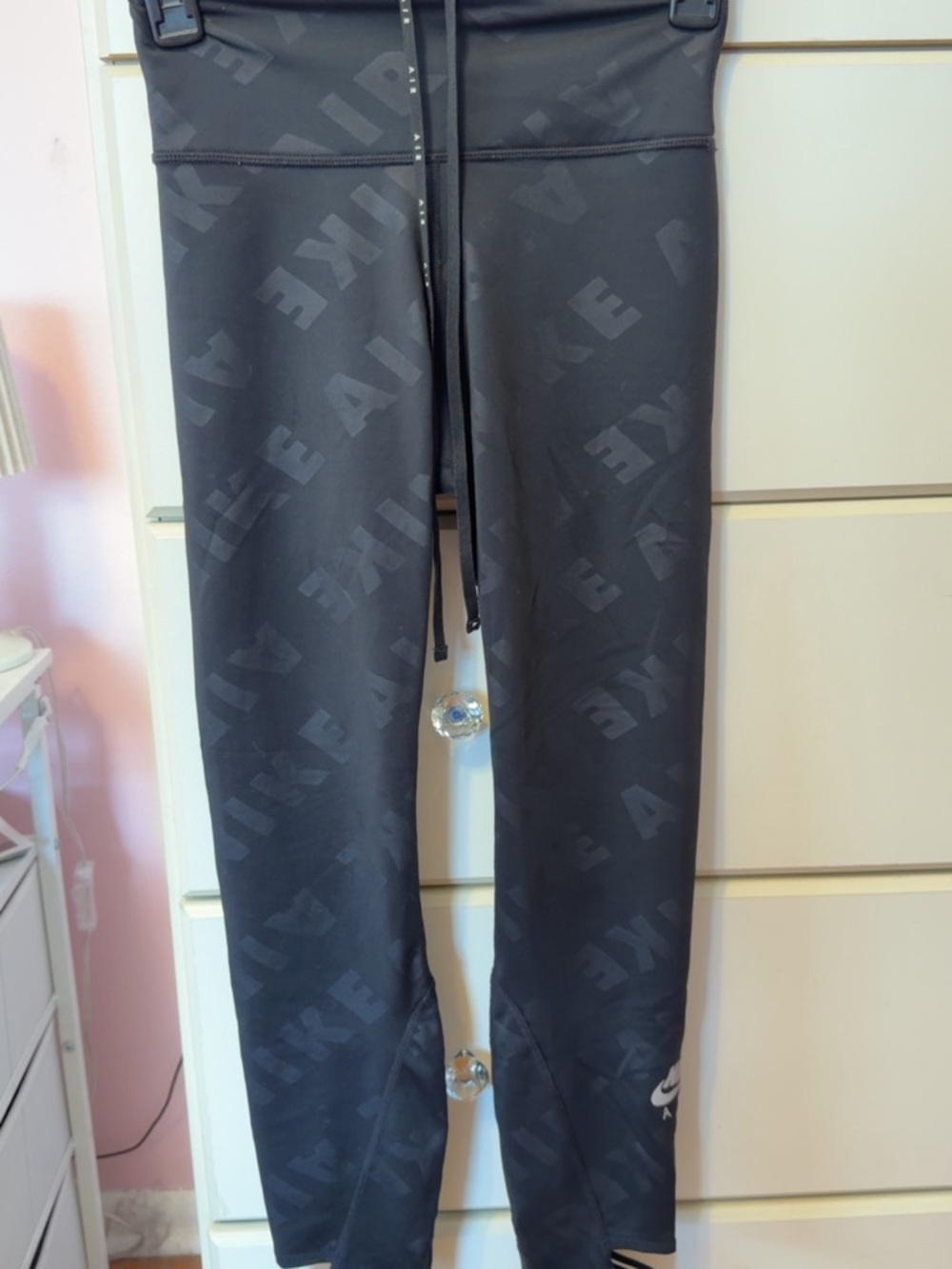 Nike Black Tone-on-Tone Logo Leggings